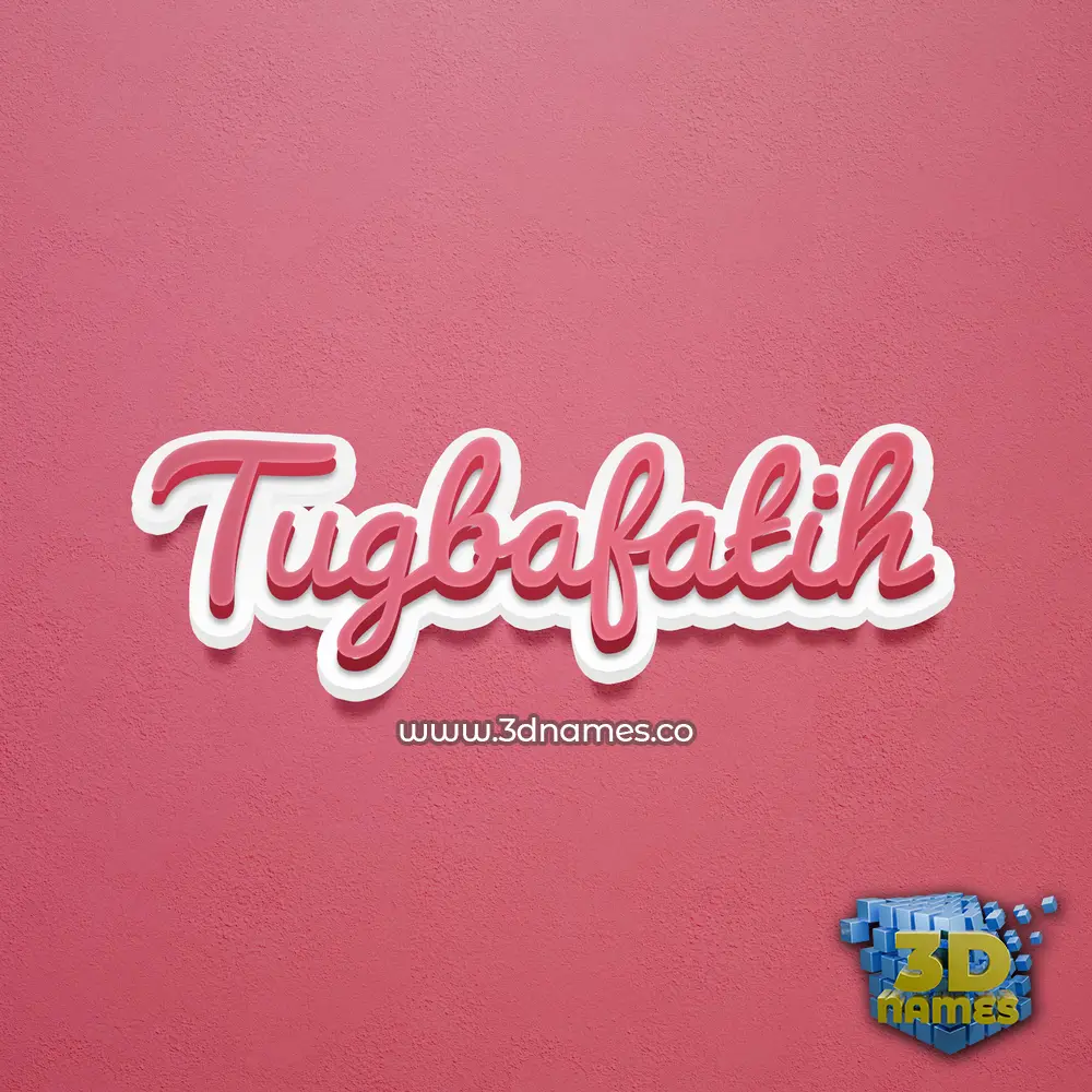 tugbafatih in Red Scribble style - 3D name wallpaper