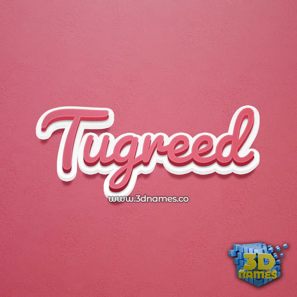 tugreed in Red Scribble style - 3D name wallpaper