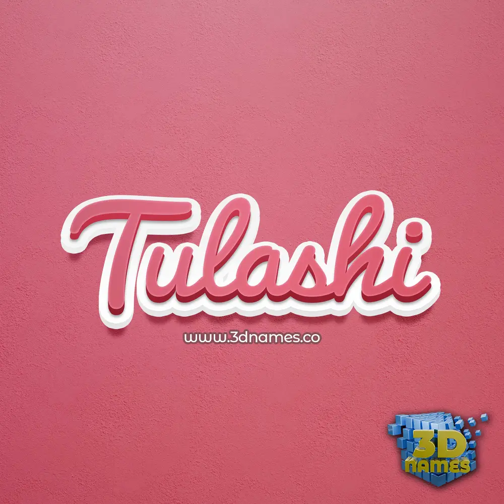 tulashi in Red Scribble style - 3D name wallpaper