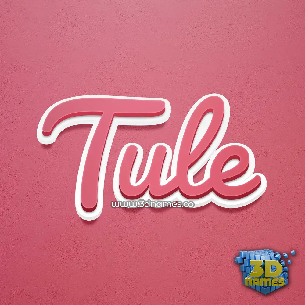 tule in Red Scribble style - 3D name wallpaper