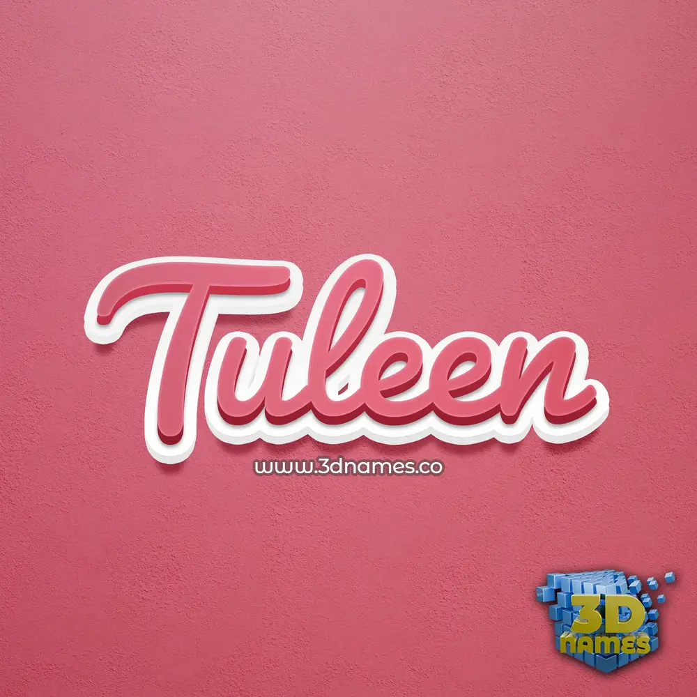tuleen in Red Scribble style - 3D name wallpaper