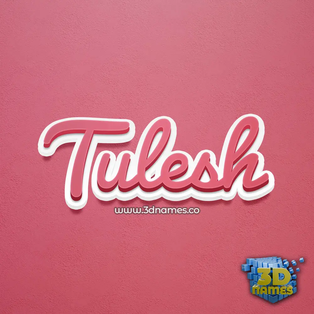tulesh in Red Scribble style - 3D name wallpaper