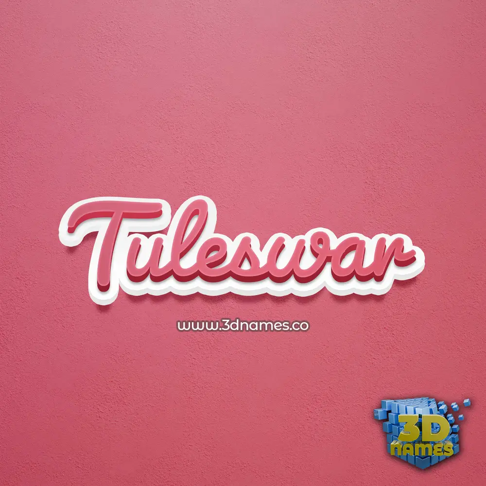 tuleswar in Red Scribble style - 3D name wallpaper