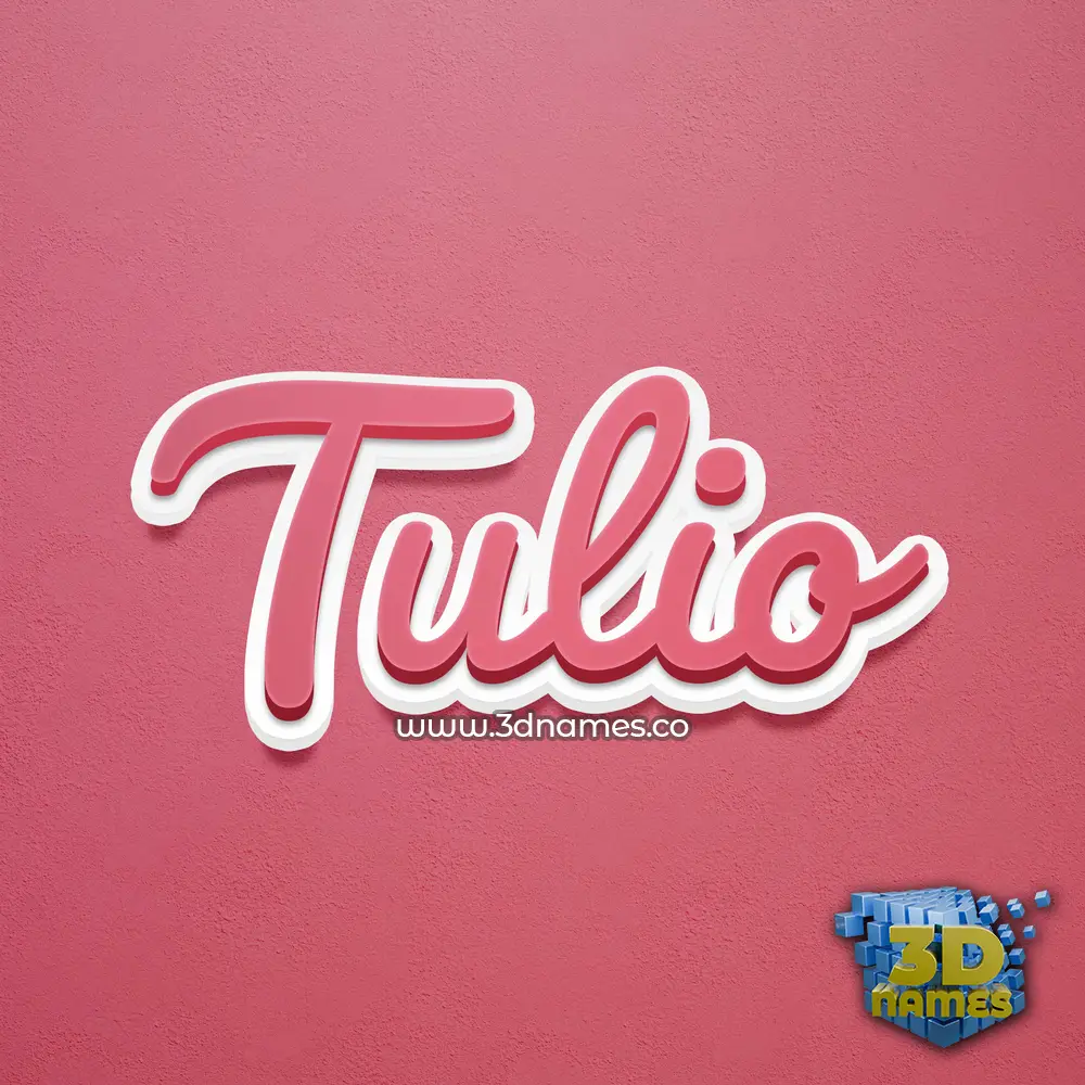 tulio in Red Scribble style - 3D name wallpaper