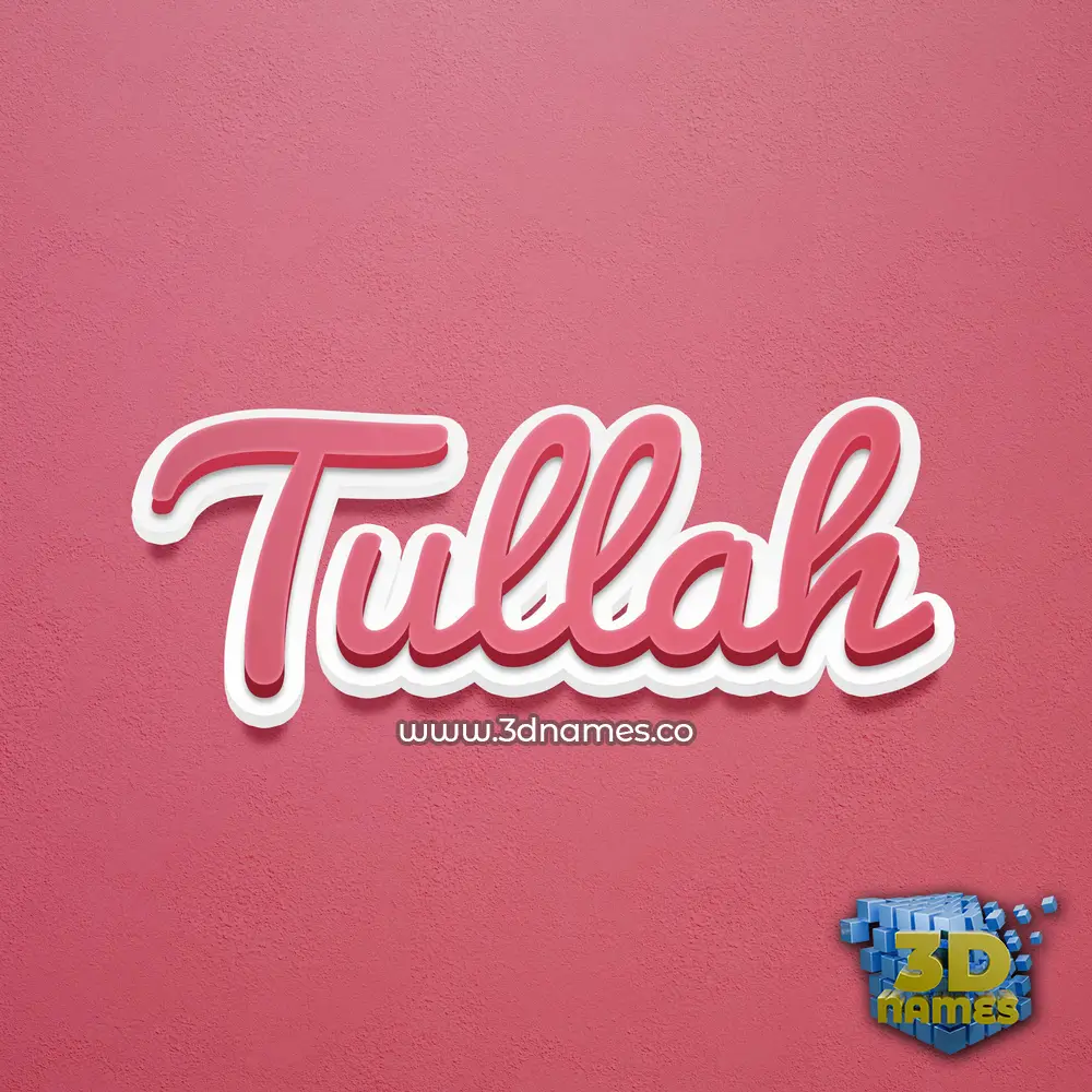 tullah in Red Scribble style - 3D name wallpaper