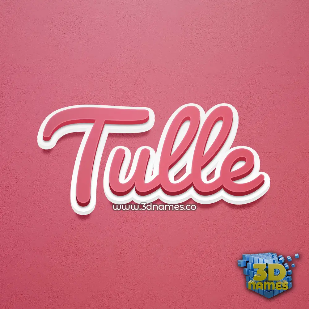 tulle in Red Scribble style - 3D name wallpaper