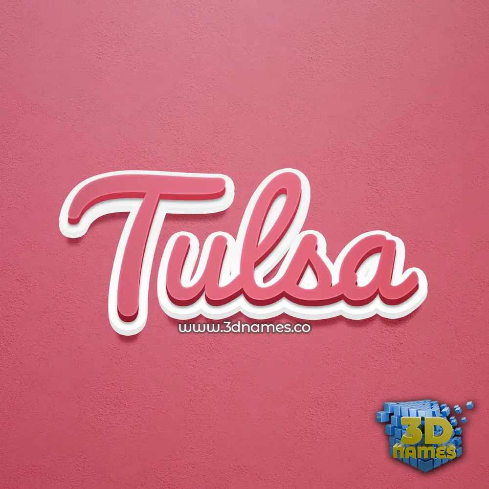 tulsa in Red Scribble style - 3D name wallpaper