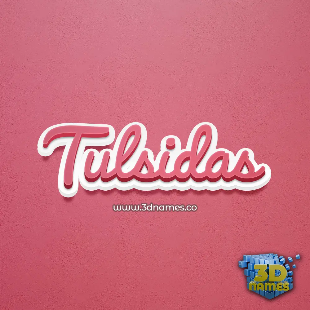 tulsidas in Red Scribble style - 3D name wallpaper