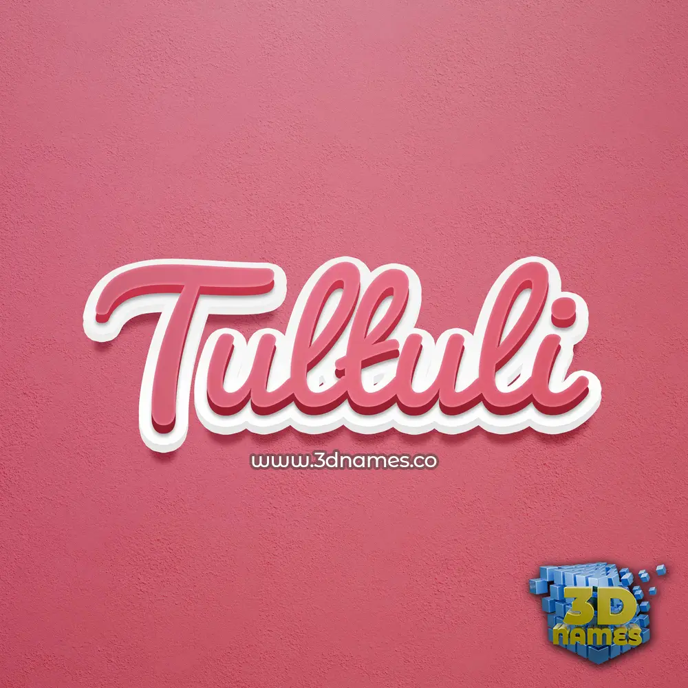 tultuli in Red Scribble style - 3D name wallpaper