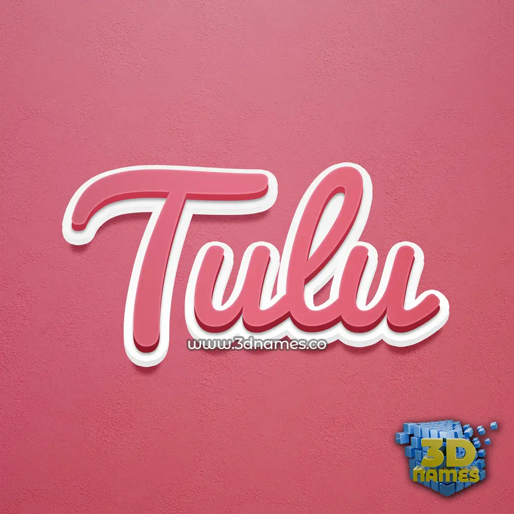 tulu in Red Scribble style - 3D name wallpaper
