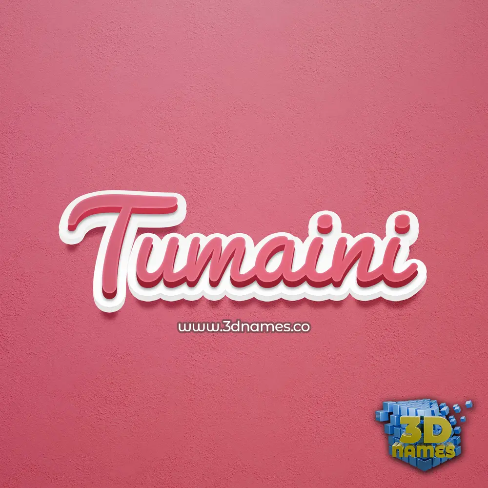tumaini in Red Scribble style - 3D name wallpaper