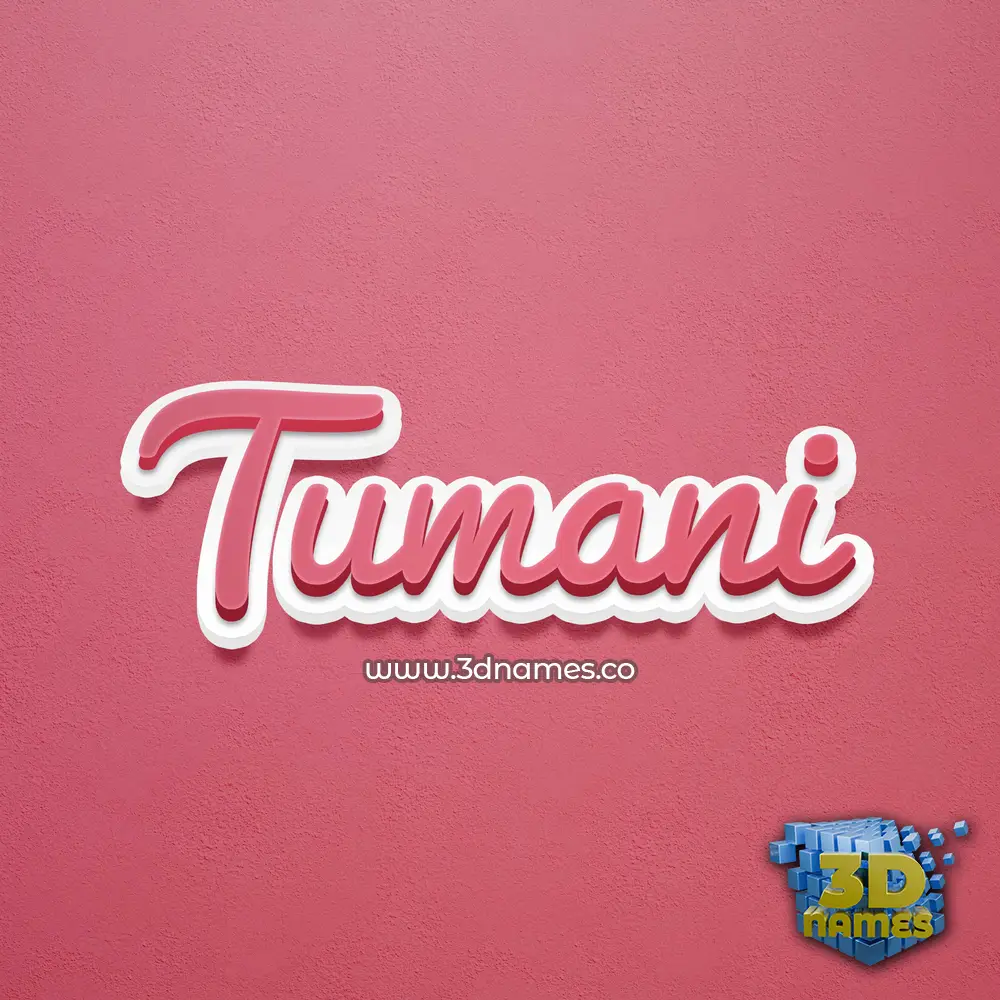 tumani in Red Scribble style - 3D name wallpaper