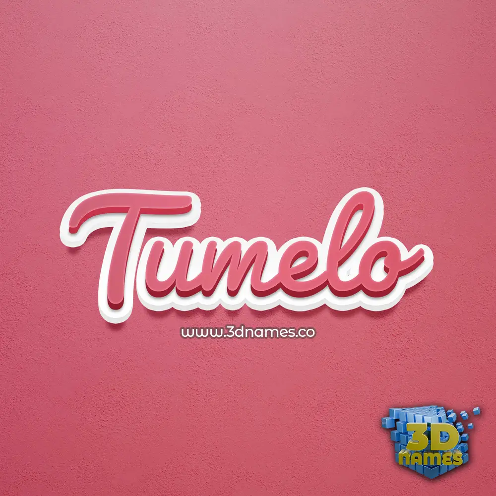 tumelo in Red Scribble style - 3D name wallpaper