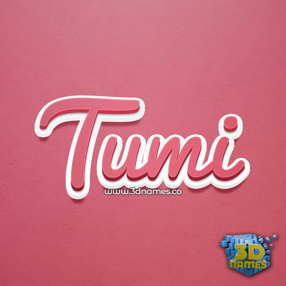 tumi in Red Scribble style - 3D name wallpaper