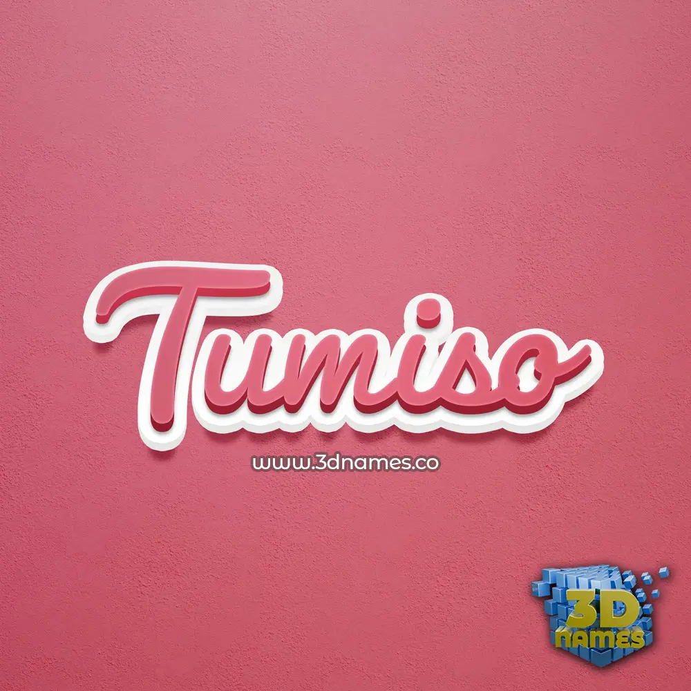 tumiso in Red Scribble style - 3D name wallpaper