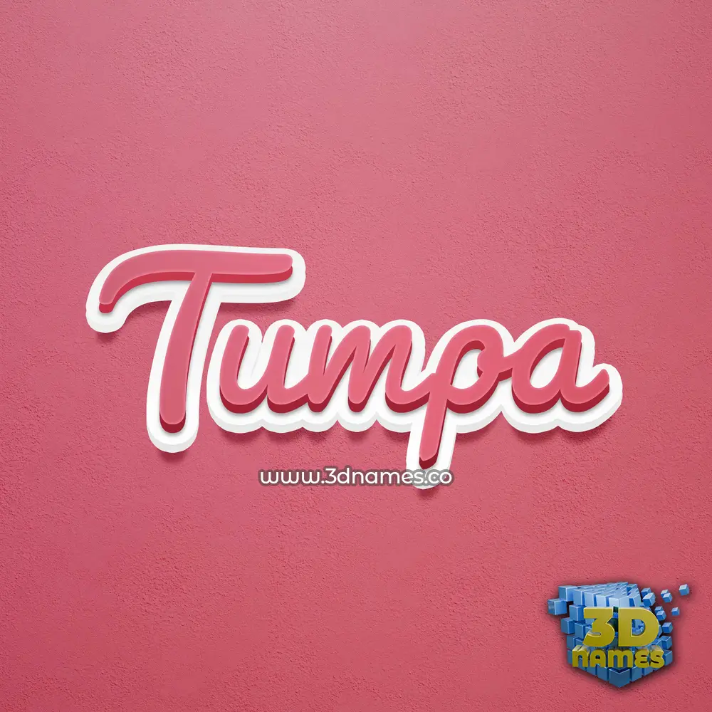 tumpa in Red Scribble style - 3D name wallpaper