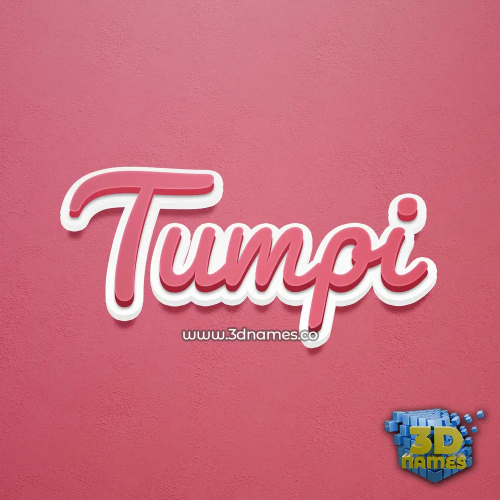 tumpi in Red Scribble style - 3D name wallpaper