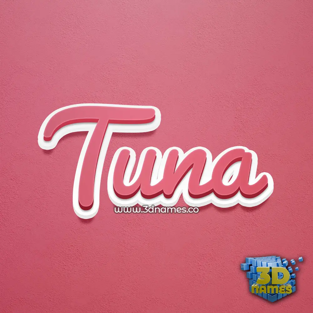 tuna in Red Scribble style - 3D name wallpaper