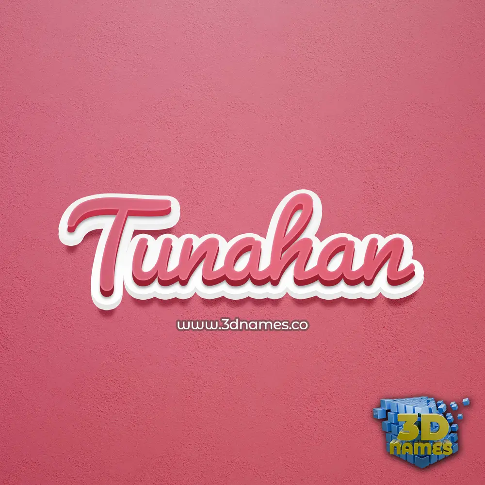 tunahan in Red Scribble style - 3D name wallpaper