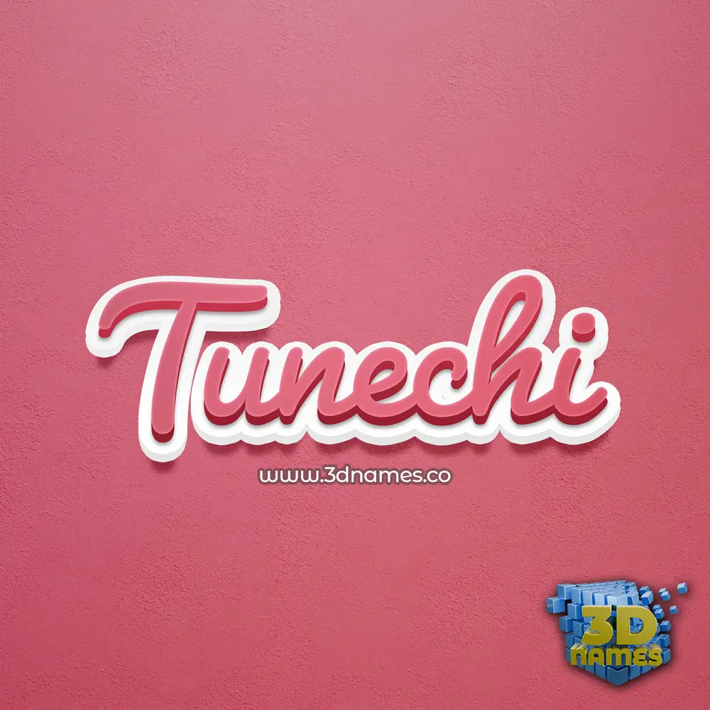 tunechi in Red Scribble style - 3D name wallpaper