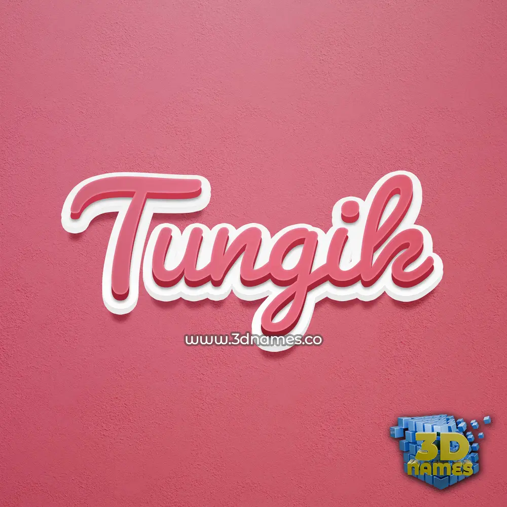 tungik in Red Scribble style - 3D name wallpaper