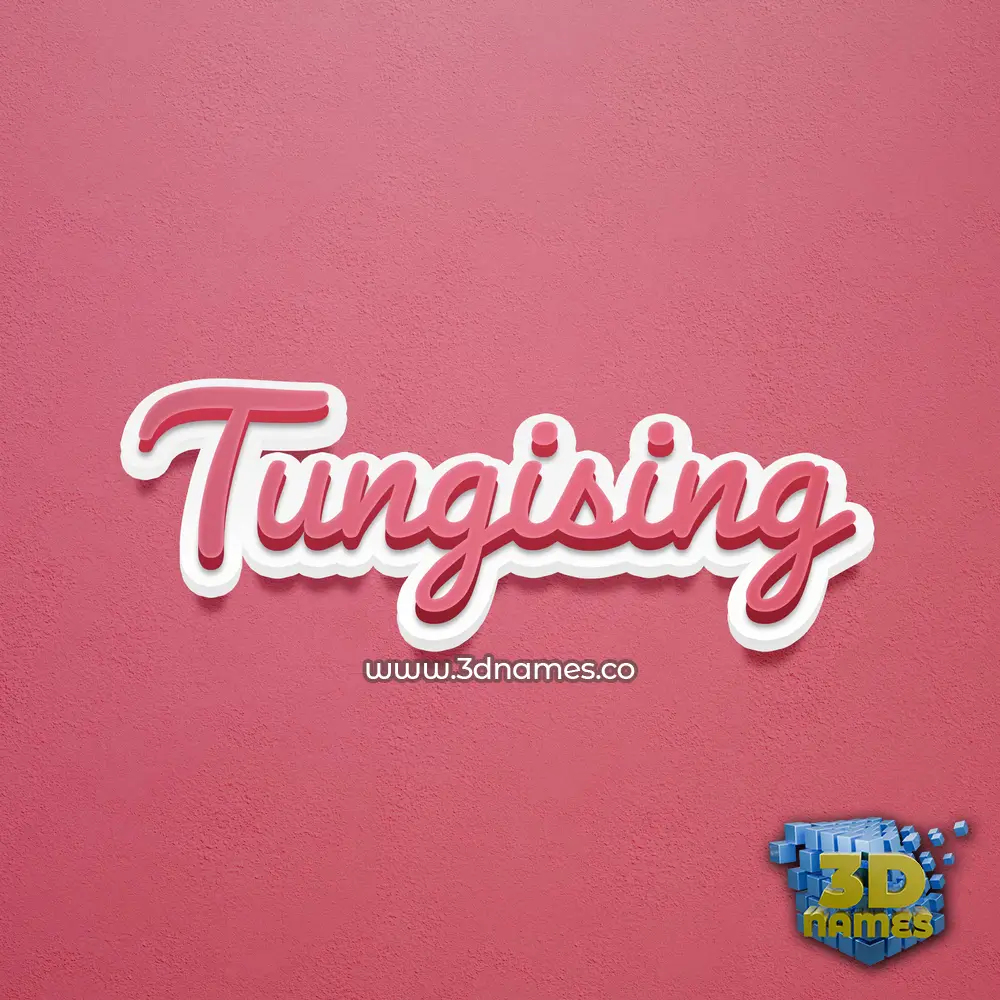 tungising in Red Scribble style - 3D name wallpaper