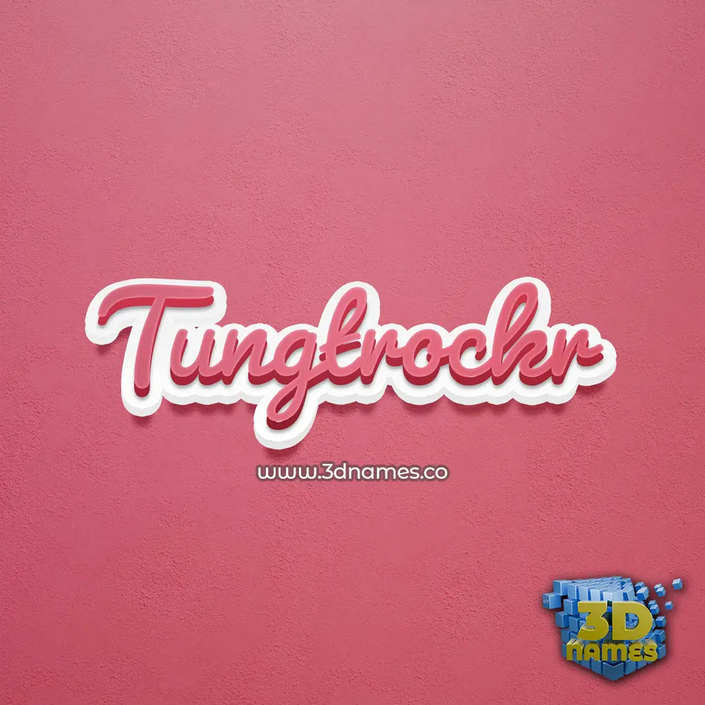 tungtrockr in Red Scribble style - 3D name wallpaper