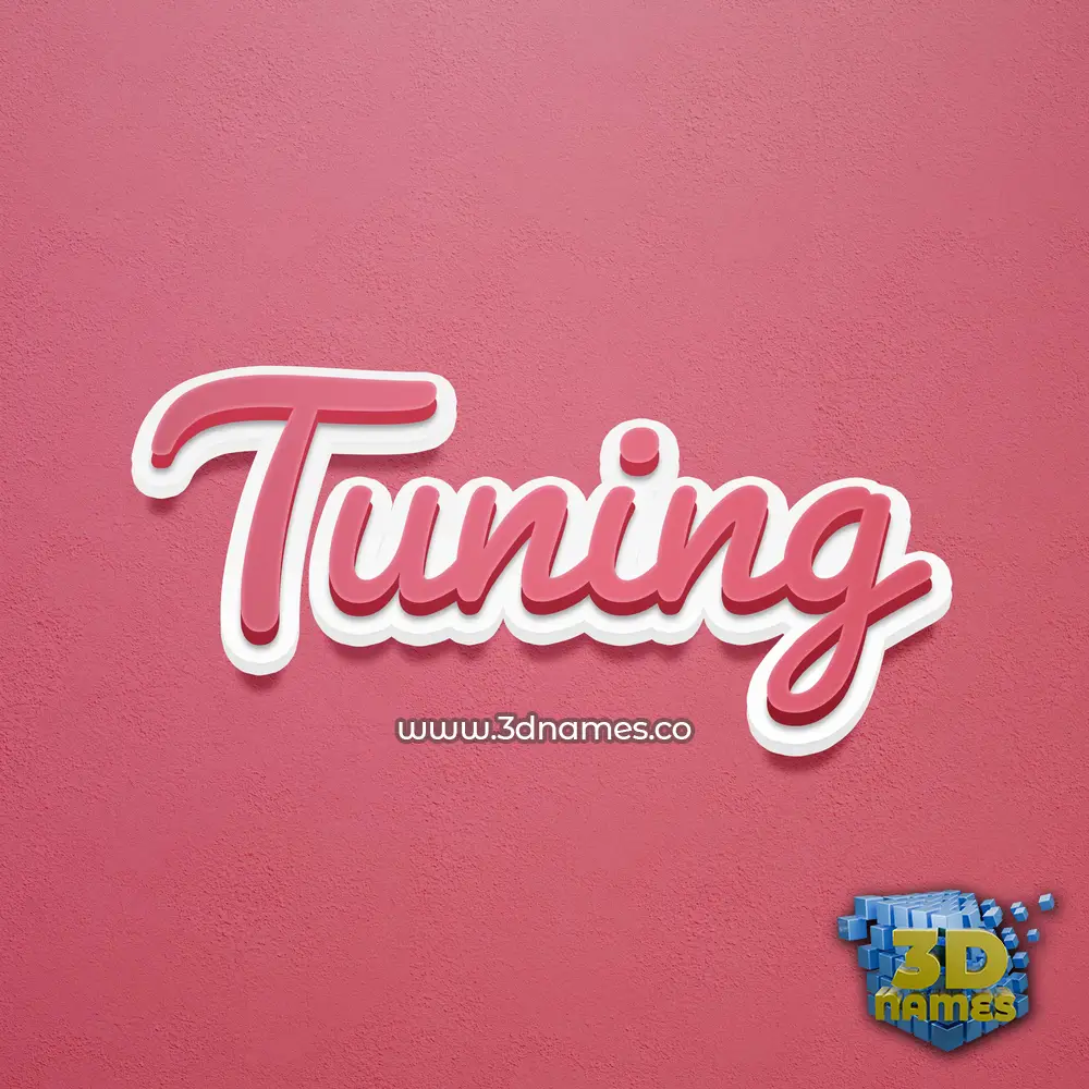 tuning in Red Scribble style - 3D name wallpaper