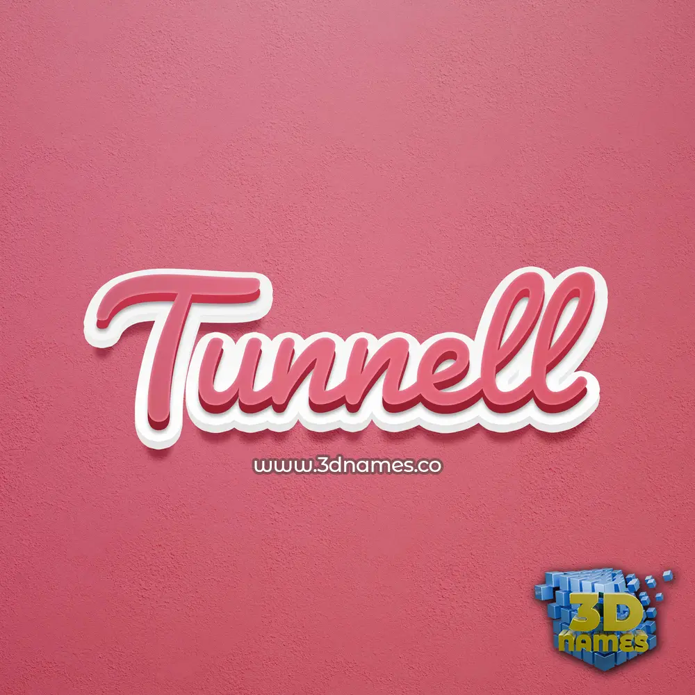 tunnell in Red Scribble style - 3D name wallpaper