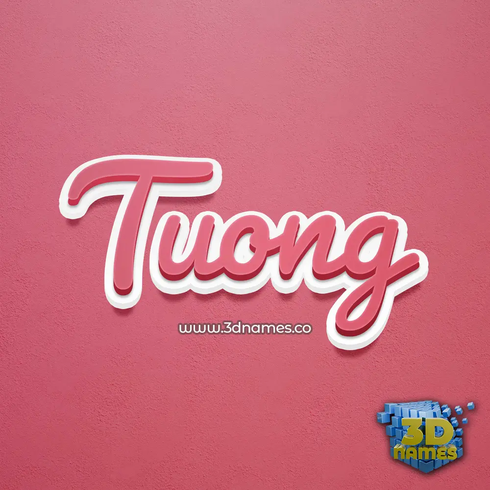 tuong in Red Scribble style - 3D name wallpaper