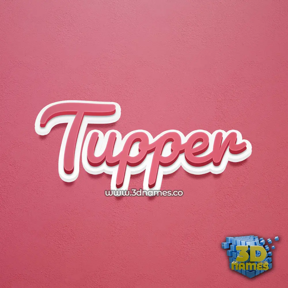 tupper in Red Scribble style - 3D name wallpaper