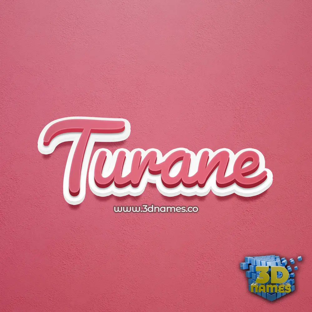 turane in Red Scribble style - 3D name wallpaper
