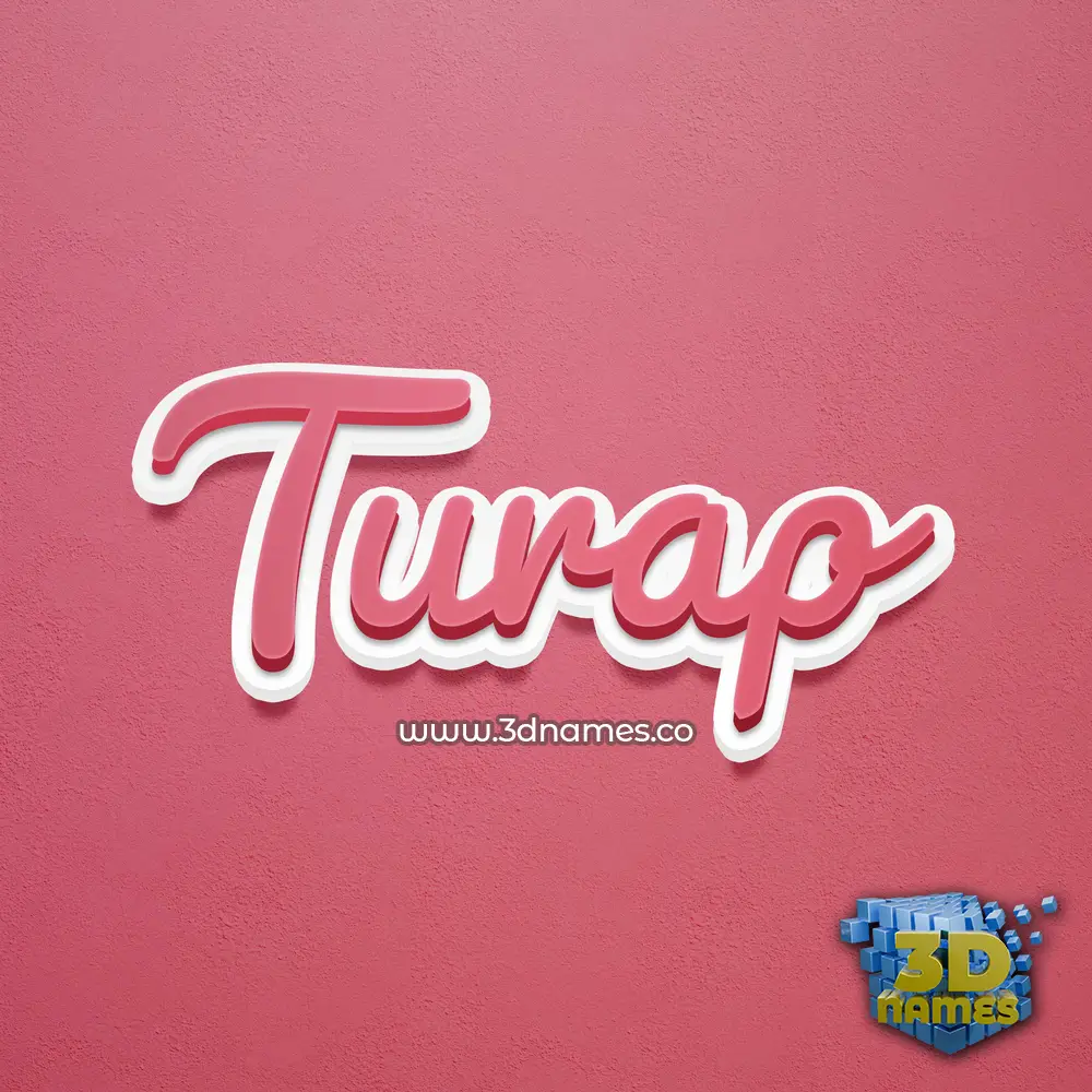 turap in Red Scribble style - 3D name wallpaper