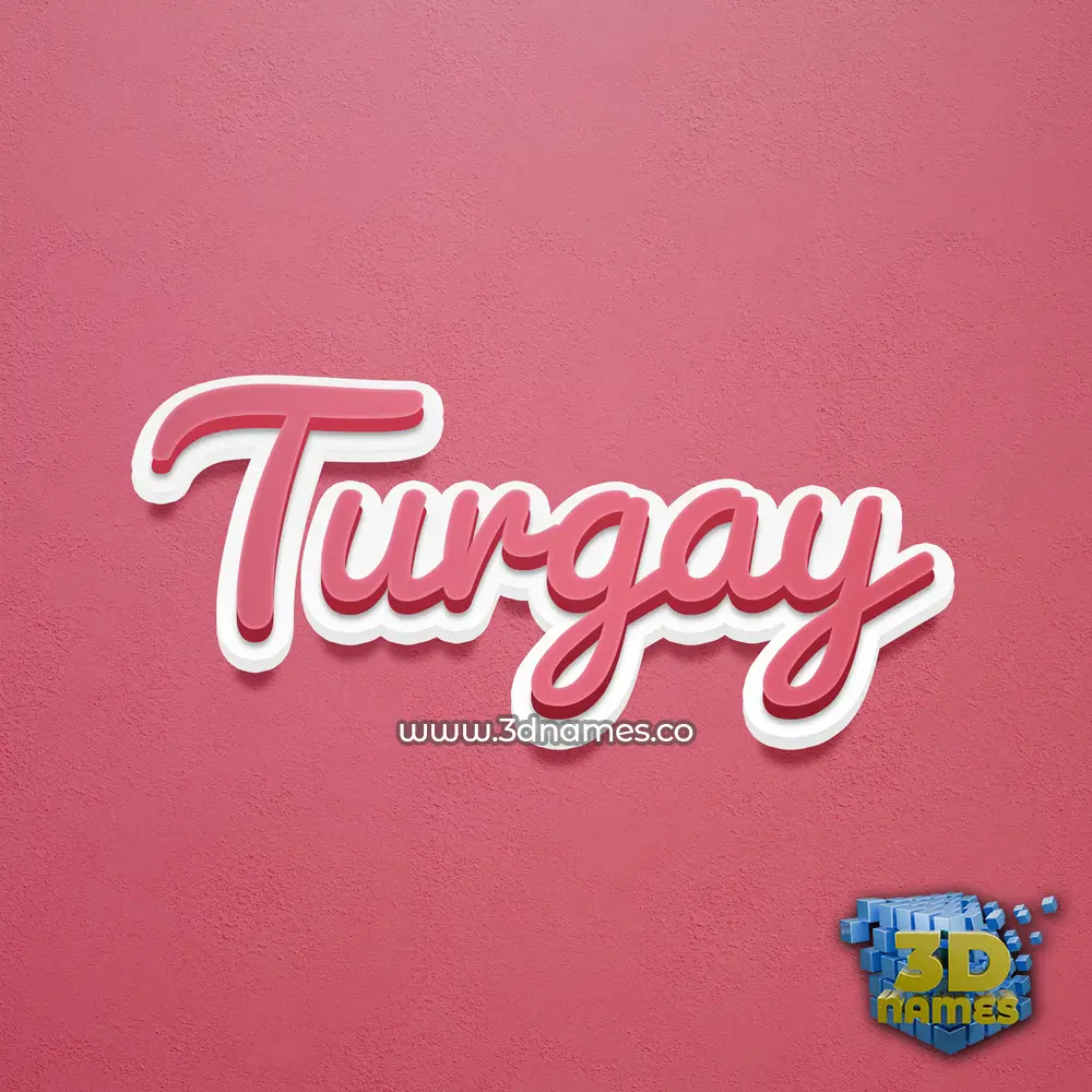 turgay in Red Scribble style - 3D name wallpaper