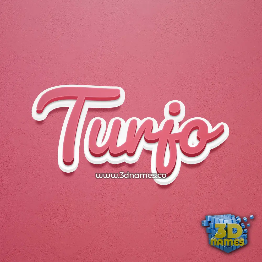 turjo in Red Scribble style - 3D name wallpaper