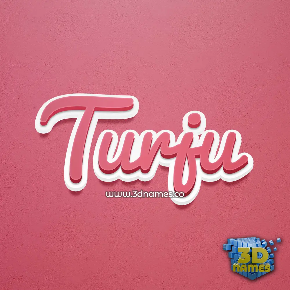 turju in Red Scribble style - 3D name wallpaper