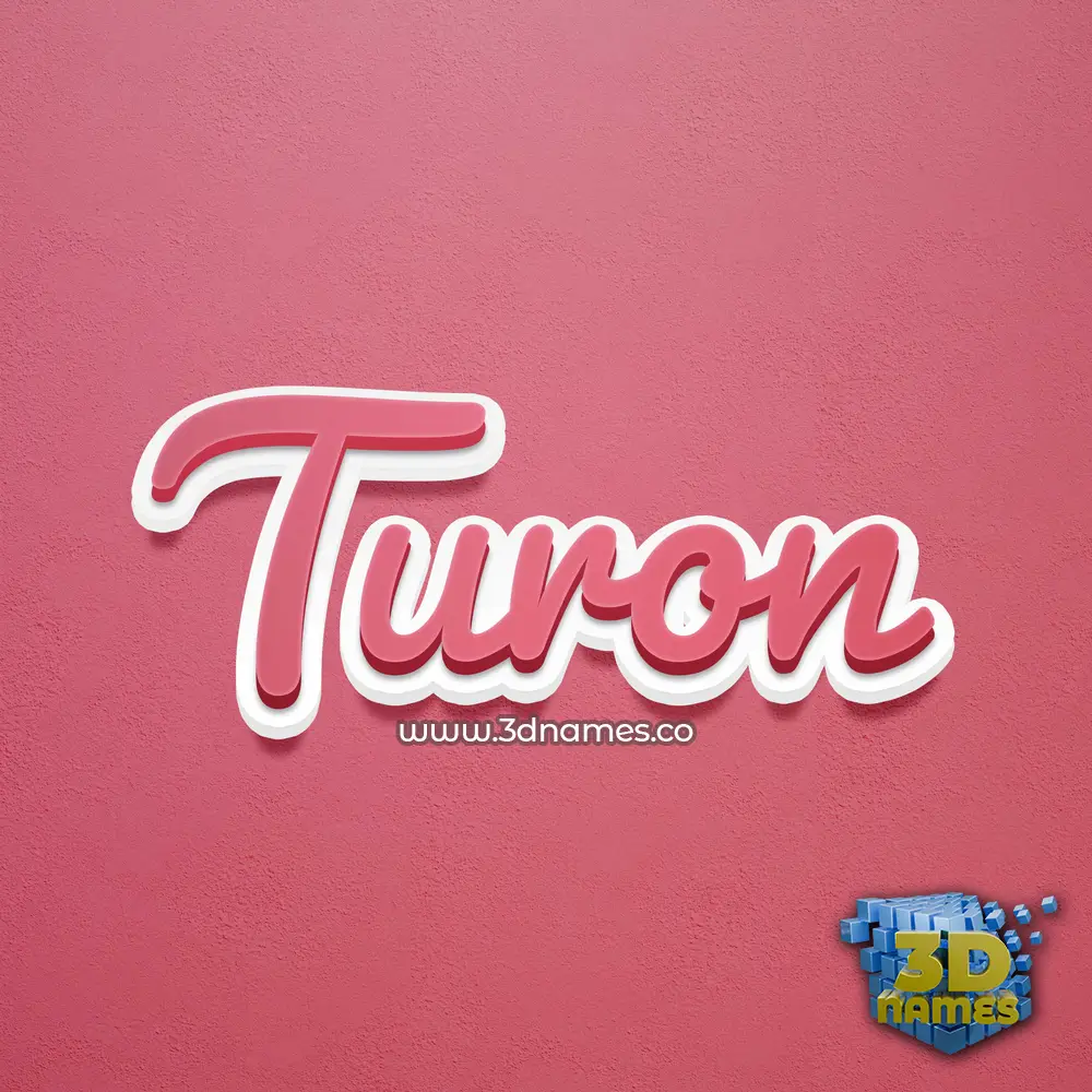 turon in Red Scribble style - 3D name wallpaper