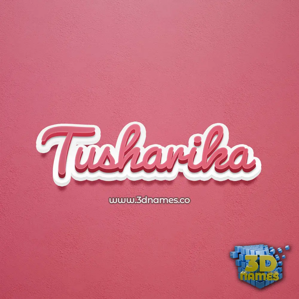 tusharika in Red Scribble style - 3D name wallpaper