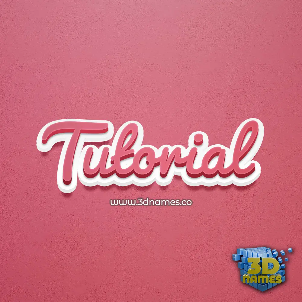 tutorial in Red Scribble style - 3D name wallpaper