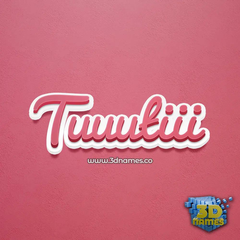 tuuutiii in Red Scribble style - 3D name wallpaper