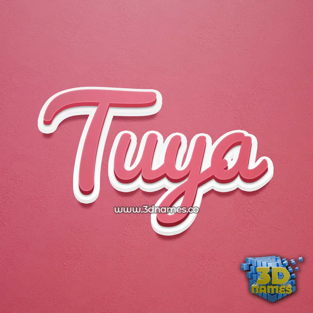 tuya in Red Scribble style - 3D name wallpaper