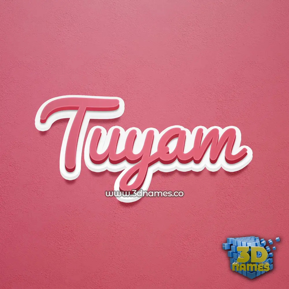 tuyam in Red Scribble style - 3D name wallpaper