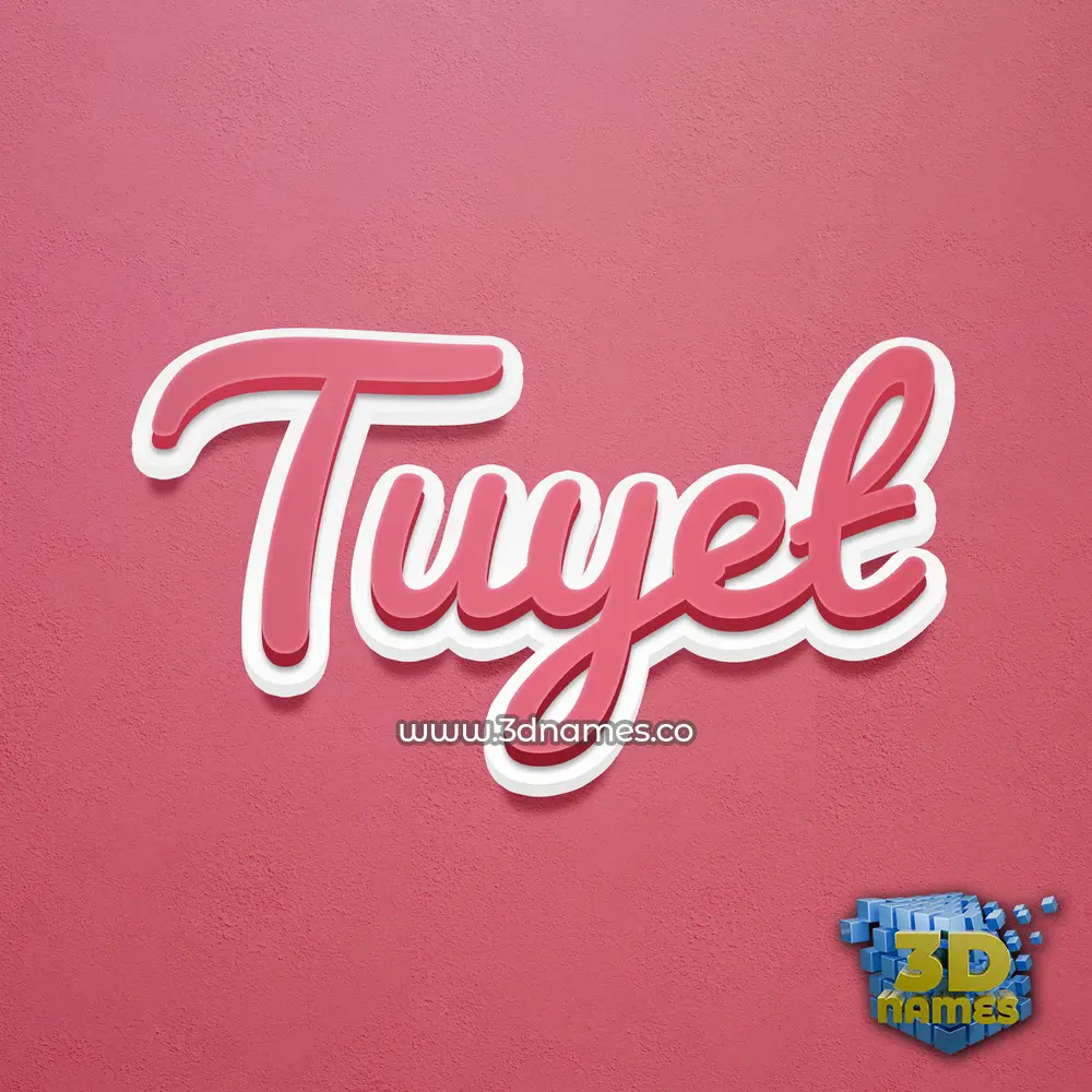 tuyet in Red Scribble style - 3D name wallpaper