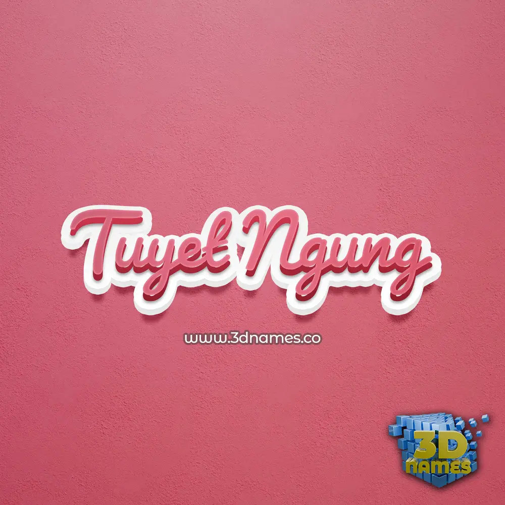 tuyet ngung in Red Scribble style - 3D name wallpaper