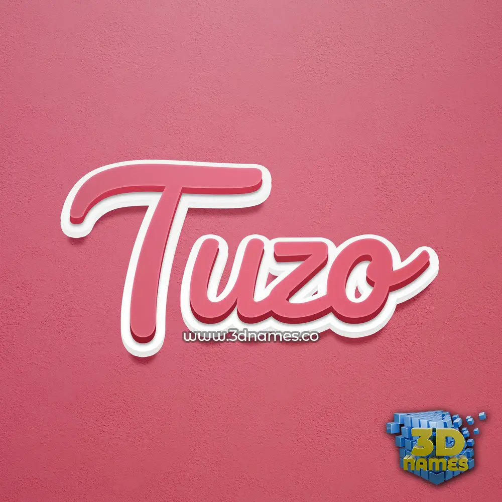 tuzo in Red Scribble style - 3D name wallpaper