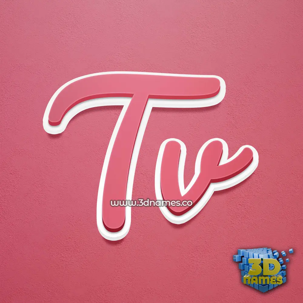tv in Red Scribble style - 3D name wallpaper