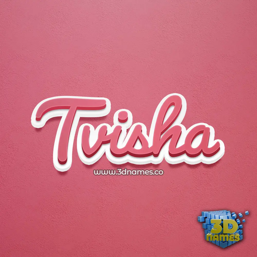tvisha in Red Scribble style - 3D name wallpaper