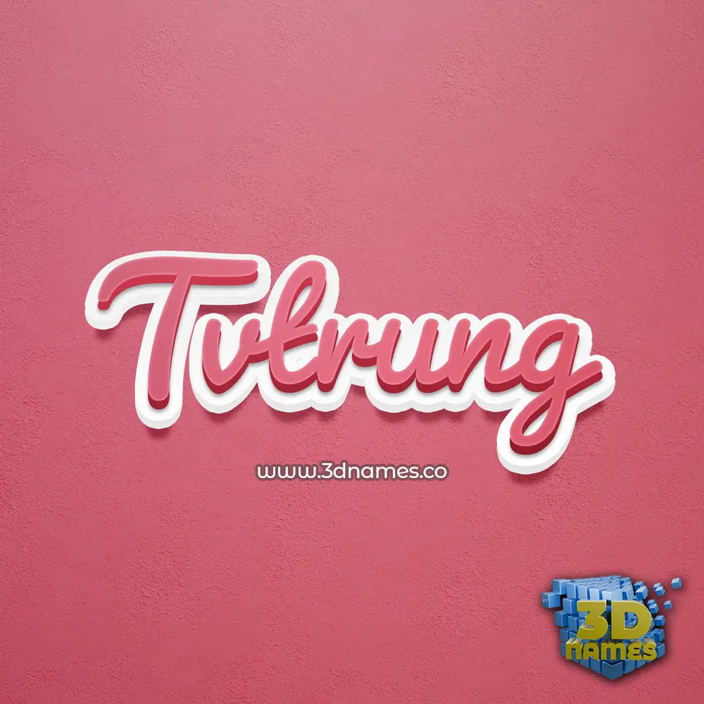 tvtrung in Red Scribble style - 3D name wallpaper