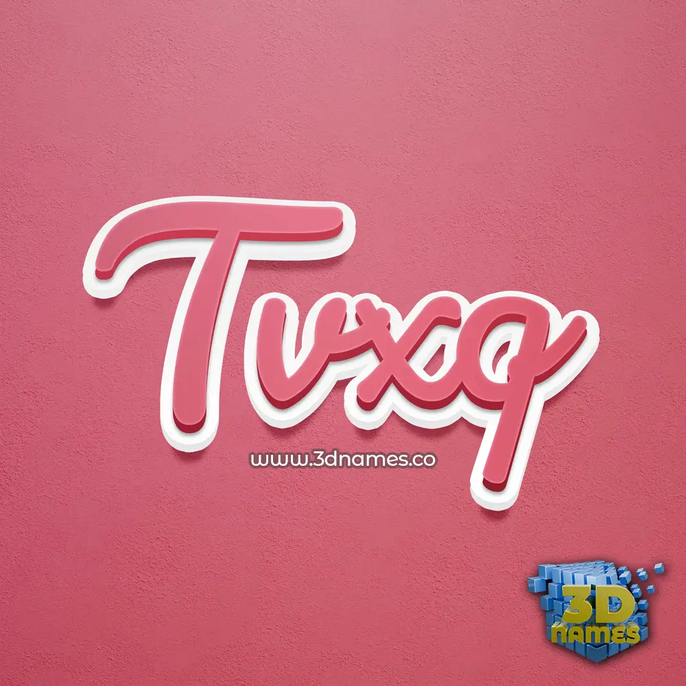 tvxq in Red Scribble style - 3D name wallpaper