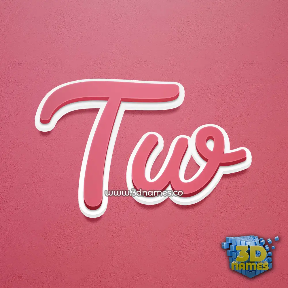 tw in Red Scribble style - 3D name wallpaper